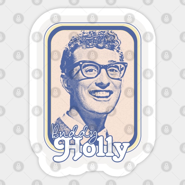 Buddy Holly - Retro Nostalgia Graphic Design Sticker by DankFutura